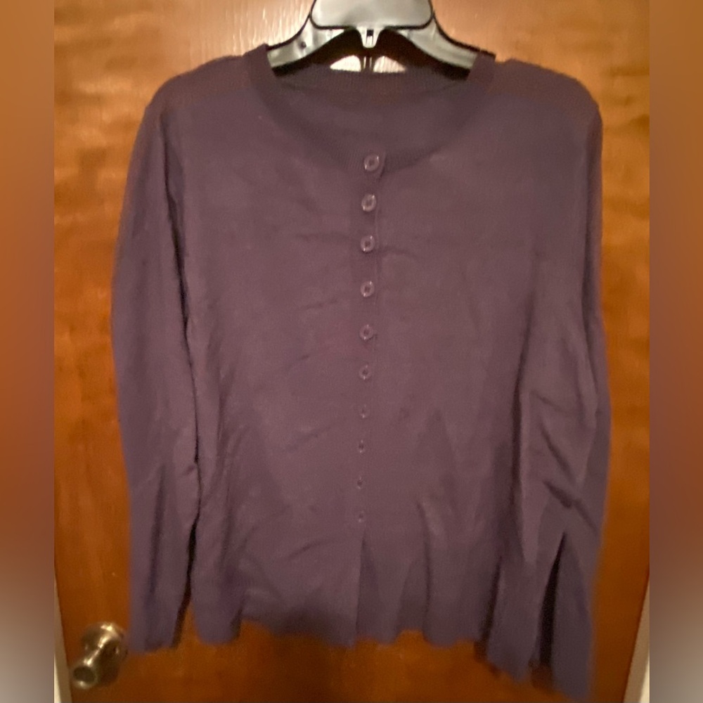 NWOT Plus Size Heather Purple Cardigan